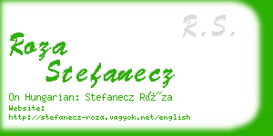 roza stefanecz business card